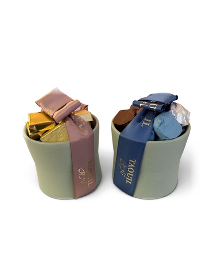 Duo de Pots au Ruban
